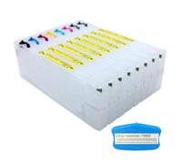 IJOSADON 8 cartucce di inchiostro ricaricabili vuote con 1 resetter di chip compatibile con stampanti Pro 7600 9600 Pro 4000