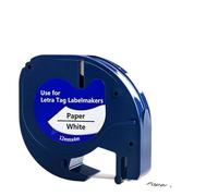 IJOSADON 91330 91200 91220 RIFFETTUA DI PARTE DEL NABILE 12mm X 4M Black su bianco compatibile con LT-100T LT-100H QX50 Etichetta Macchine per stampanti per late(1PCS Black On White)