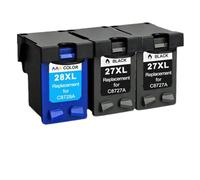 IJOSADON Cartucce di inchiostro da 27xl da 28xl compatibili con Deskjet 3320 3325 3420 3535 3550 3650 3744 Stampanti(2Pk Black 1Pk Color)