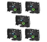 IJOSADON Confezione da 5 etichette stencil per incisione da 18-36 mm compatibili con STe-141 STe151 161 nero su trasparente compatibile con l'etichettatrice PT-D450 D600(5PK 24mm)