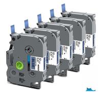 IJOSADON Nastro etichetta compatibile 12mm 5 pezzi per modelli di maker di etichetta TZ 231 131 431 TZ-231 531 631 731 funziona con Pt-H110 e altre stampanti etichetta compatibili(Black on Blue)