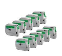 IJOSADON Nastro per etichettatura da 12 mm compatibile con i modelli di etichettatrici MK 231 MK-231 per nastro con numero di parte M(10PK-Black on Green)