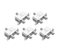 IJSDNVJNDX 5X Splitter Digitale A 2 Vie per Coassiale 5-2400MHz, Compatibile RG6, Funziona con Connessioni TV Analogiche/Digitali e Internet