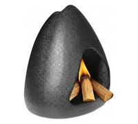 IJSDNVJNDX Bruciatore Ceramico Moderno con Camino Mini Chiminea Supporto per Bastoncini Piatto Nero Ciotola per Bruciare Ideale per Meditazione
