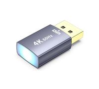 IJSDNVJNDX Displayport Monitor Virtuale Headless Ghost Display 4K DP Dummy Plug EDID Emulator Emulator Display Virtuale Grigio