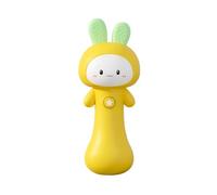 IJSDNVJNDX Giocattolo A Sonaglio Bunny Baby con Luce e Suono, Giocattolo Interattivo per la Dentizione e Sensoriale, Ideale Come Regalo per Il Cestino di Pasqua per Bambini Giallo.