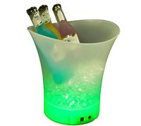 IJSDNVJNDX Secchiello per Ghiaccio A LED per Bar, Secchiello per Champagne Illuminato, Cassa per Champagne in Plastica Impermeabile, Contenitore per Birra Verde