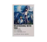 ijshndgn Poster con scritta "Weathering With You", decorazione artistica vintage, per camera da letto, soggiorno, pareti, poster estetico, 20 x 30 cm, senza cornice