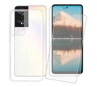 IJTYHF 2 Pack Cover per TCL 40 NXTpaper (6.78 Pollici) Custodia Silicone Trasparente TPU Phone Case Bumper Shell Skin + Vetro Temperato Protezioni scherm