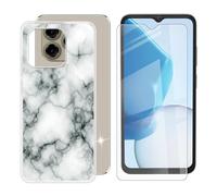 IJTYHF Cover per Doogee N55 (6.56 Pollici) Custodia Silicone Trasparente TPU Phone Case Bumper Shell Skin + Vetro Temperato Protezioni scherm -Marmo -73