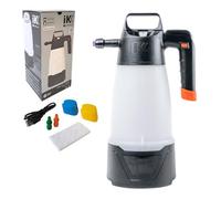 IK Spruzzatore Elettrico 1.5L - Generazione di Schiuma Secca - 2 Modalità di Uso (Batteria/Manuale) - 3 Miscelatori di Schiuma -Indicatore di Livello di Carica LED - Pressione 2-3 bar - Prodotto in UE