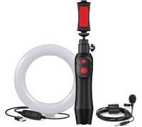 Pacchetto IK Multimedia Creator con iRig Mic Lav + iKlip Grip Pro e lampada LED da 6".