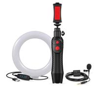Pacchetto IK Multimedia Creator con iRig Mic Lav + iKlip Grip Pro e lampada LED da 6".