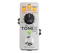 IK Multimedia TONEX ONE Brown Sound White Limited Edition Pedale modellazione per chitarra/basso con uscita TRS mono/stereo, 20 slot preimpostati, configurazioni A/B o on/off