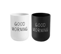 IKAAR - Set di 2 bicchieri da bagno resistenti per spazzolatura dentale multiuso