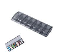 Ikadiya Portapillole Settimanale Contenitore A 7 Giorni, Settimanale Medicine, Portapillole - Portapillole - Box Tablet - Dispenser Settimanale [Blu]