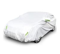 Ikaif Copertura Auto Universale Complete 190T Impermeabile E Traspirante Resistente Al Calore Graffi Pioggia Neve Con Tasca Specchio E Strisce Riflettenti (Adatto Sedan 4,0-4,3m)