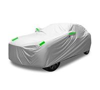 Ikaif Copertura Auto Universale Complete 190T Impermeabile E Traspirante Resistente Al Calore Graffi Pioggia Neve Con Tasca Specchio E Strisce Riflettenti (Adatto SUV 4,3-4,8m)