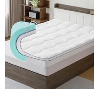IKALIFE Topper Singolo 90 x 200 cm - Topper in Memory Foam al Gel con Fodera Lavabile, Spessore 7,5 cm per Letti a Molle e Letti Scomodi