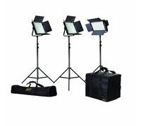 Ikan ifb2115 featherweight bi-color Kit con 2 x ifb1024, 1 x ifb576 ab e V-mount Plates Nero