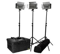 Ikan - Kit di illuminazione con 3 luci IB500, colore: Nero