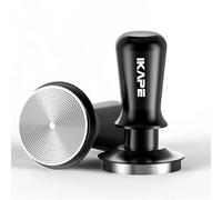 IKAPE Pressino per caffè espresso da 58,35 mm, con molla calibrata, con base in acciaio inox al 100%, compatibile con macchine da caffè Rancilio, portafiltro senza fondo Gaggia