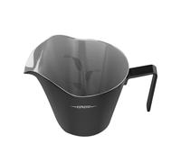 IKAPE Tazza dosatrice per espresso, in acciaio inossidabile 304, anti-scottatura, con manico, per versare il caffè, accessori per strumenti da barista (nero opaco)