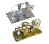 ikappy 1 Set Motor Generator, Mini External Combustion Stirling Engine, Experimental Model Physics Collection Toy Gift