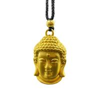 ikappy Collana Pendente con Testa di Buddha di Alta qualità alla Moda per Uomo e Donna Collana di amuleti buddisti Accessori di Gioielli Religiosi Regali