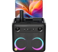 Ikarao 2024 Smart Karaoke Macchina per adulti con display testo, tablet karaoke da 64 GB, 2 microfoni wireless, sistema karaoke professionale, potenza di picco 600 W, 4