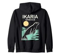 Ikaria Grecia Tramonto Felpa con Cappuccio