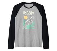 Ikaria Grecia Tramonto Maglia con Maniche Raglan