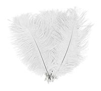 ikasus Piume di Struzzo Naturale Piume di Nozze Piume Decorative Piume Artigianali Per Feste di Matrimonio in Casa, Bianco, 45-50cm