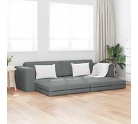 IKAYAA Divano Letto 3 Posti Clic Clac per Soggiorno, Camera degli Ospiti e Ufficio 245x150x60.5 cm Tessuto-Grigio Scuro