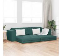 IKAYAA Divano Letto 3 posti Divano 3 posti Divano Letto Una Piazza e Mezza Divano Letto clic clac Letto Divano per Soggiorno Camera degli Ospiti e Ufficio 245x150x60.5 cm Tessuto-Verde Scuro-