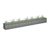 IKAYAA Gabbioni Metallici per Pietre Gabbioni per Sassi da Giardino Gabbione per Fioriera Gabbia Rete per Aiuola Rialzato in Acciaio Zincato-270 x 30 x 30 cm