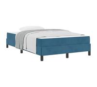 IKAYAA Letto Singolo 120x200 con Materasso e Rete a doghe Letto Singolo Imbottito Struttura Letto Letto per Ragazzi -Blu scuro-120 x 200 cm