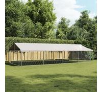 IKAYAA Recinto per Cani da Esterno con Tetto Box Gabbia Cuccia - 600 x 300 x 150 cm