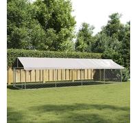 IKAYAA Recinto per Cani Gabbia per Cani da Esterno con Tetto Box per Cani da Esterno Gabbia Cani Esterno Cuccia Cane esterno-600 x 200 x 150 cm