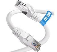 ikbc Cavo Ethernet 15 Metri Schermato, Cat 6 Cavo di Rete Alta Velocità Cavo LAN, 23AWG Gigabit Cavo Internet 15m RJ45, 250MHz Anti-jamming FTP Lungo Interno Cavo Patch per PS5/4 Router (15 Clips)