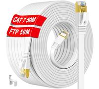 ikbc Cavo Ethernet 50 metri Cat 7 Piatto Cavo LAN Esterno Interno Schermato