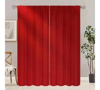 IKDZCM Tenda stampata con luci e ombre rosse, materiale in poliestere, adatta per la decorazione della camera da letto della famiglia, del soggiorno (LxA/2x70x122 cm)