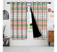 IKDZCM Tende oscuranti vintage Boho con texture per minoranze etniche, tende isolanti moderne di lusso per camera da letto e soggiorno, 2 pezzi (LxA/2x135x130 cm)