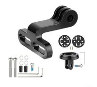 ike Supporto per Computer Staffa In Alluminio Per Garmin Per Bryton Per Wahoo Sicuro Costruzione Leggera 47x45x40mm Nero Resistente alle Vibrazioni Con Installazione Completa