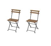 Ikea 2 SET - TARNO Sedia, da esterno, pieghevole (tinto nero/marrone chiaro), Altezza: 79 cm