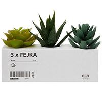 Ikea 203.953.31 FEJKA - Mini piante grasse artificiali da scrivania con vasi, 6 cm (confezione da 3)