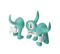IKEA BASTIS Ganci da parete a forma di coda di cane, turchese, 12 cm, set da 3