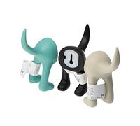 Ikea BASTIS - Gancio da parete a forma di coda di cane, 12 cm, colore: turchese/beige/nero