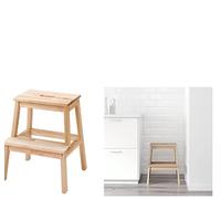 IKEA BEKVÄM - Sgabello in faggio massiccio, con maniglia per il trasporto, altezza 50 cm
