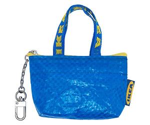 Ikea - Borsa porta chiavi e monete KNOLIG, piccola con una borsa con cerniera, 1 set, Blu